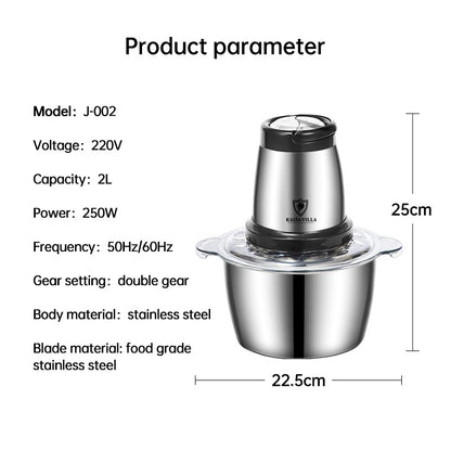 Electric Meat Grinder Stainless Steel Chopper and Blender