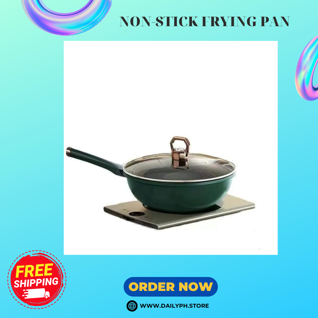 Non-Stick Flat-Bottomed Pan With Steamer For Fry And Steaming