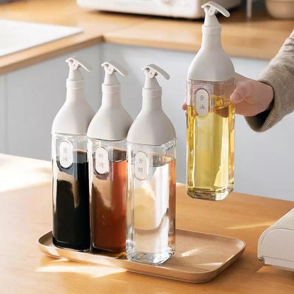 PureNordic 500 ml Glass Condiment Bottles – Secure, Leak-Proof Design