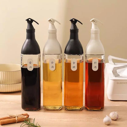 PureNordic 500 ml Glass Condiment Bottles – Secure, Leak-Proof Design