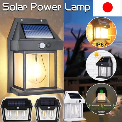 Outdoor Solar Wall Lamp IP67 Waterproof and with Automatic Motion Sensing